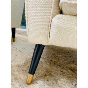 Mid Century French Cream Boucle Lounge Chairs, 1950s