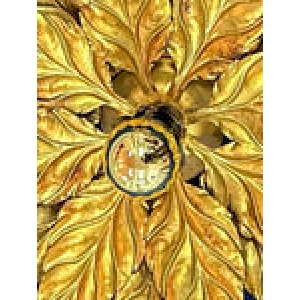 Hollywood Regency Style Gold-gilded Floral Wall Lights, 1980s