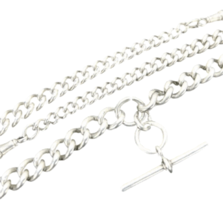 Solid Silver, 71.1g Albert Chain, Birmingham 1920 by Herbert Bushell & Sons
