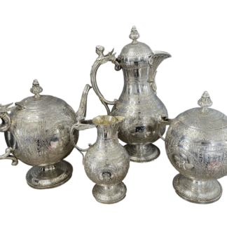 Stunning 4 Piece Silver Tea Set By George & Michael Crichton, Edinburgh 187677
