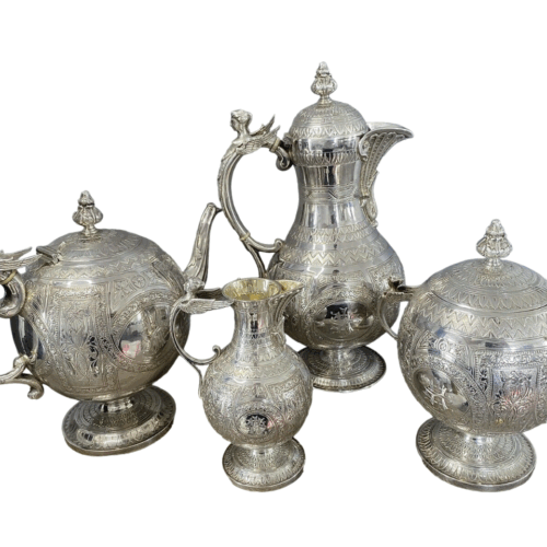 Stunning 4 Piece Silver Tea Set By George & Michael Crichton, Edinburgh 187677