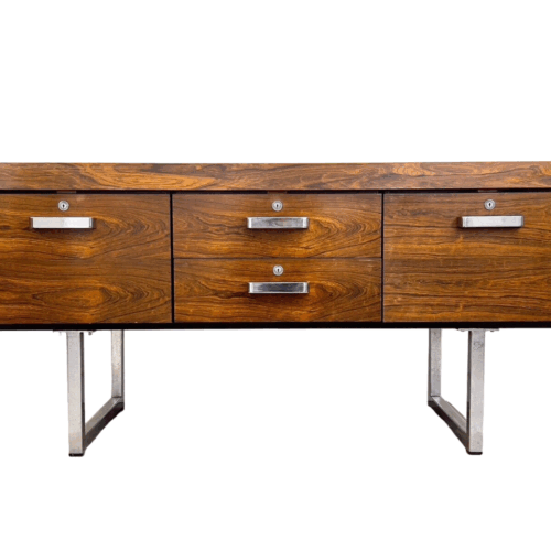 Trevor Chinn & Ray Leigh for Gordon Russell Prestige Rosewood & Chrome Sideboard