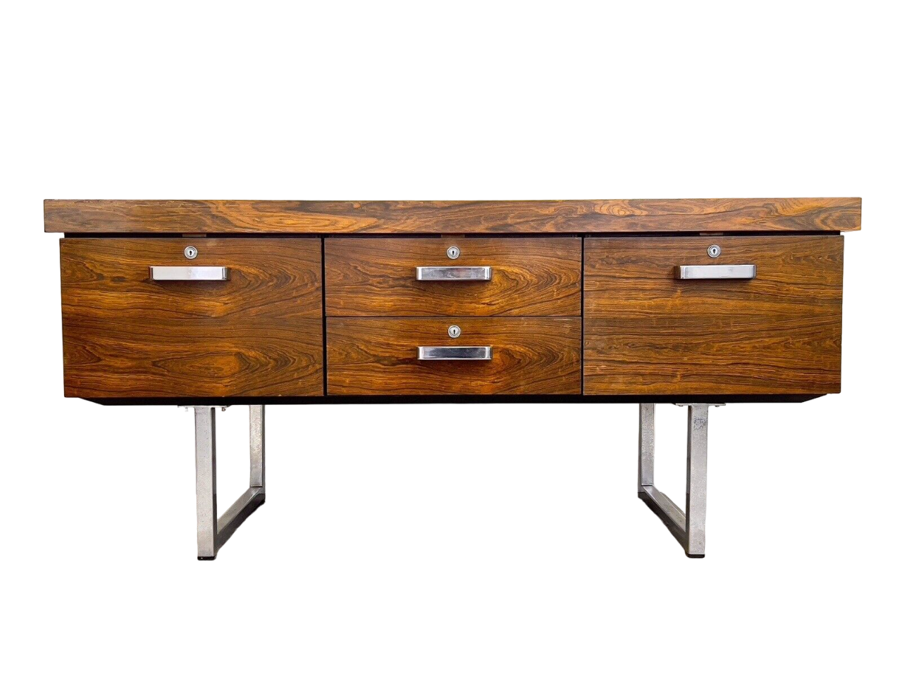 Trevor Chinn & Ray Leigh for Gordon Russell Prestige Rosewood & Chrome Sideboard