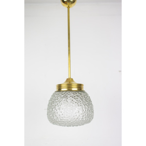 Vintage ‘Bubble’ Shaped Glass Pendant with Copper Parts