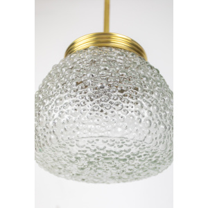 Vintage ‘Bubble’ Shaped Glass Pendant with Copper Parts