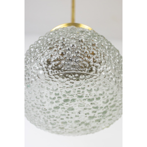 Vintage ‘Bubble’ Shaped Glass Pendant with Copper Parts