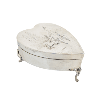 William Comyns Silver Heart Shaped Box