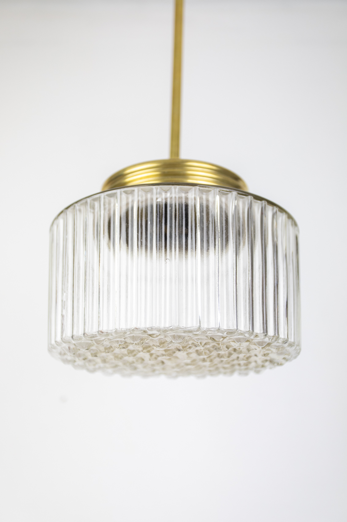 Wonderful Glass Pendant with Copper Parts
