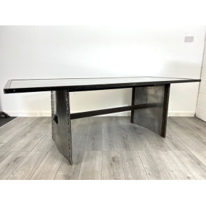 A Bespoke Industrial Aluminium and Iron Dining Table