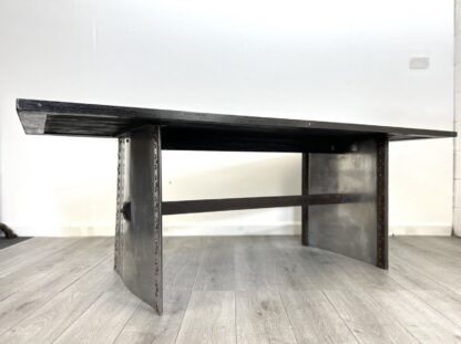 A Bespoke Industrial Aluminium and Iron Dining Table - Image 5