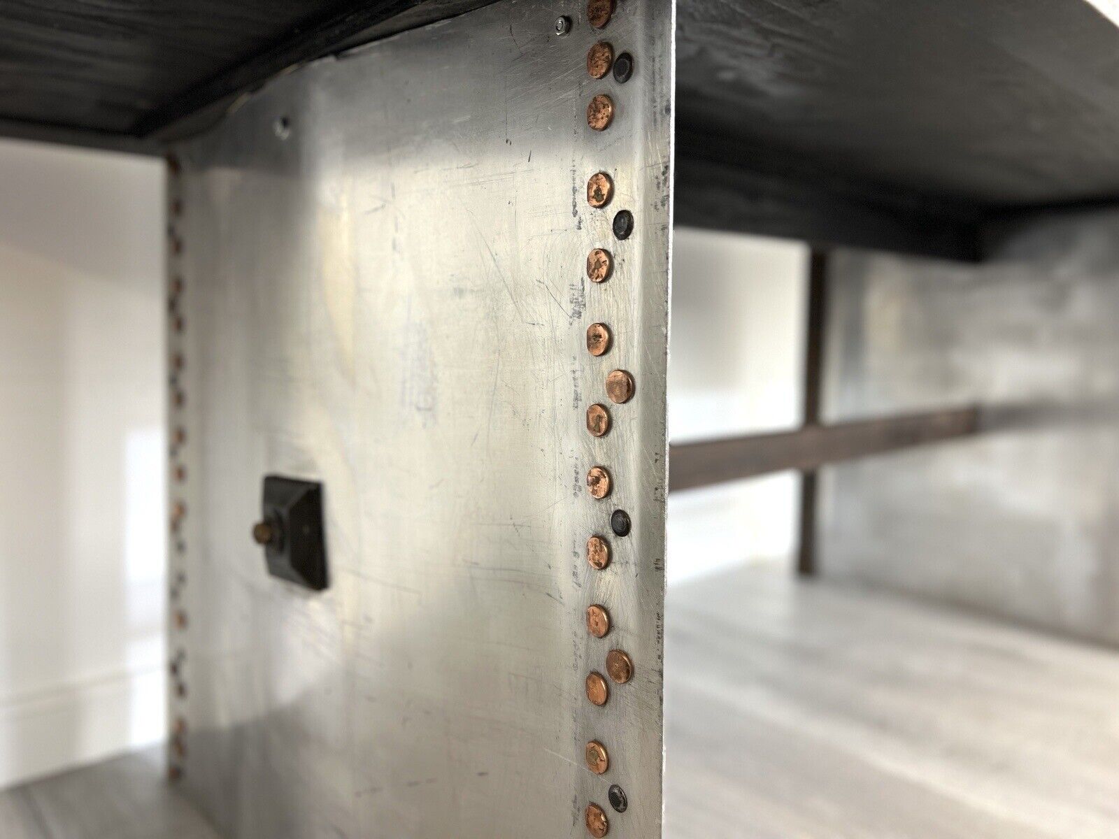 A Bespoke Industrial Aluminium and Iron Dining Table
