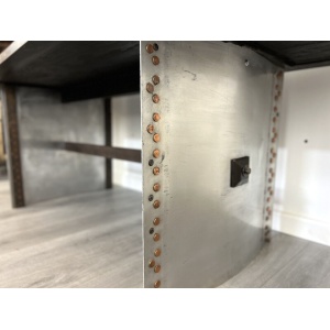A Bespoke Industrial Aluminium and Iron Dining Table