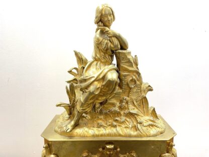 A fine, 19th Century French Empire, Gilt Mantel Clock by Raingo Freres - Image 2