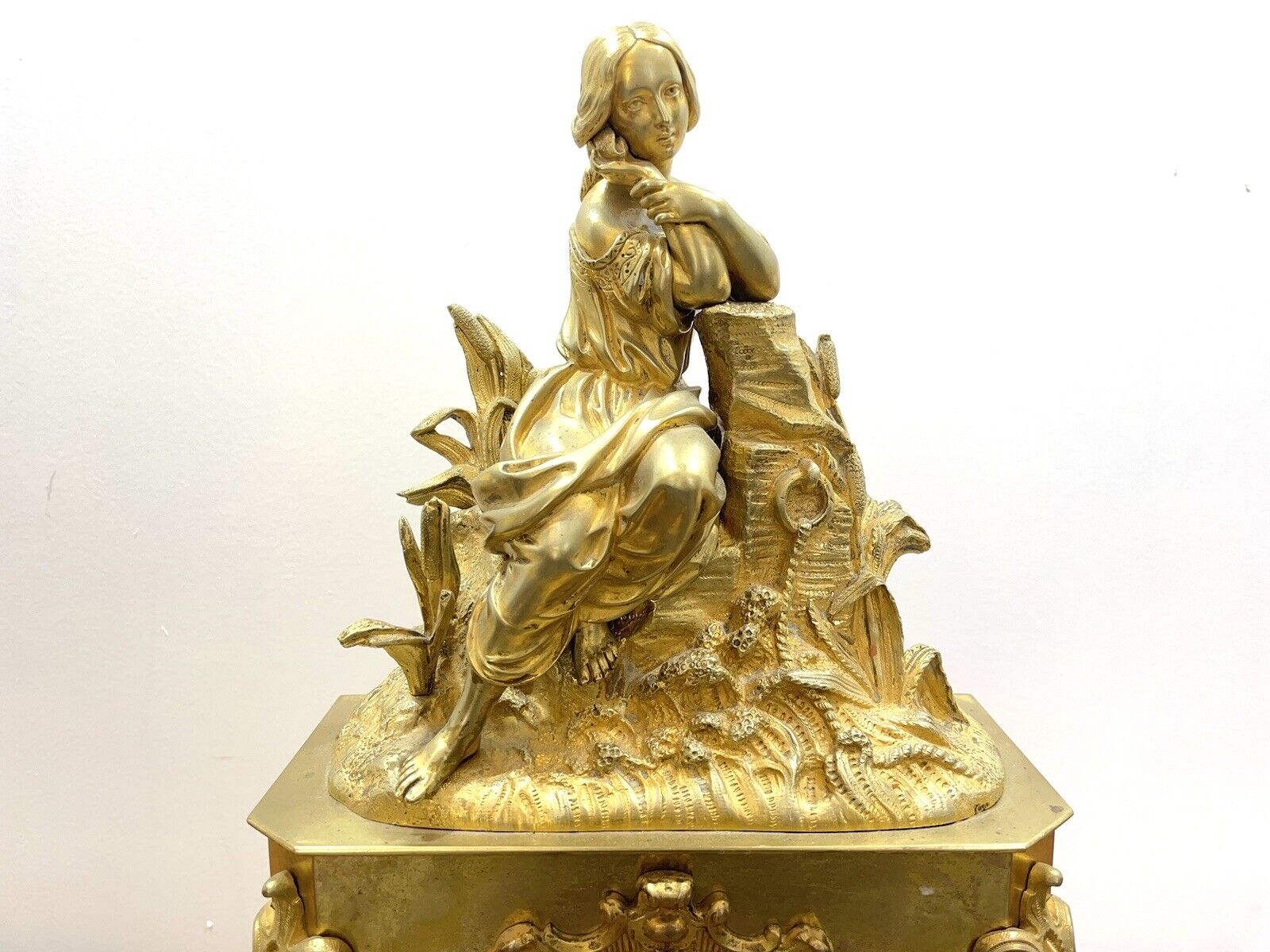 A fine, 19th Century French Empire, Gilt Mantel Clock by Raingo Freres