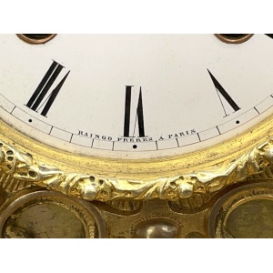 A fine, 19th Century French Empire, Gilt Mantel Clock by Raingo Freres