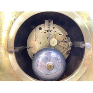 A fine, 19th Century French Empire, Gilt Mantel Clock by Raingo Freres