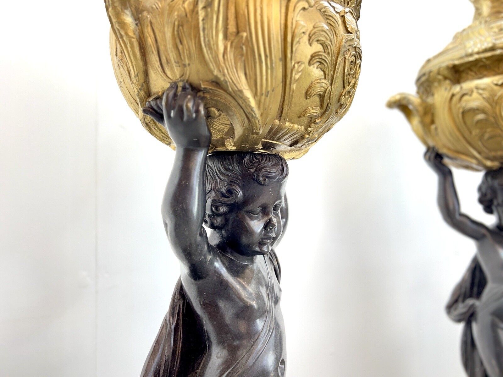 After Joseph d'Asté, Pair of Napoleon III Style, Gilt Bronze Jardinières