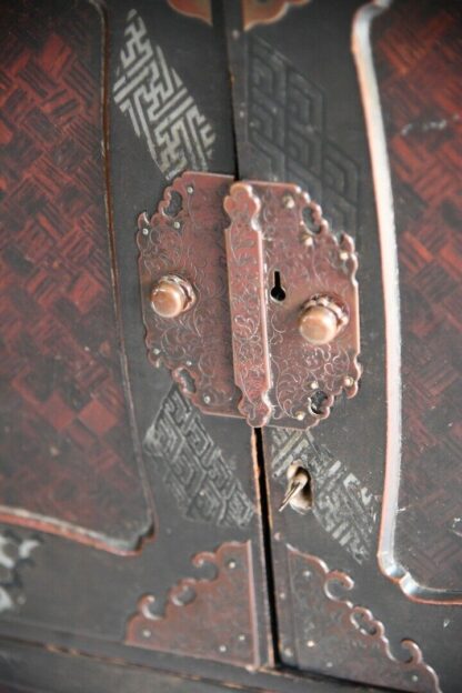 Antique Japanese Table Top Cabinet Storage Drawers - Image 12