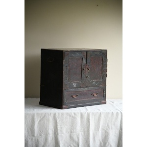 Antique Japanese Table Top Cabinet Storage Drawers