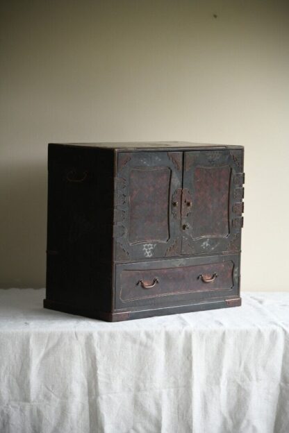 Antique Japanese Table Top Cabinet Storage Drawers - Image 3