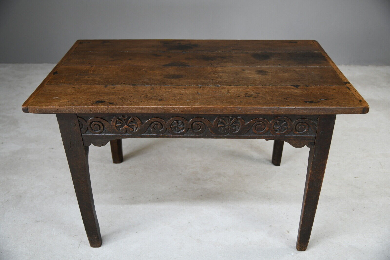 Antique Rustic Country Vernacular 18th Century Georgian Oak Side Table