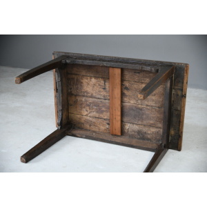 Antique Rustic Country Vernacular 18th Century Georgian Oak Side Table
