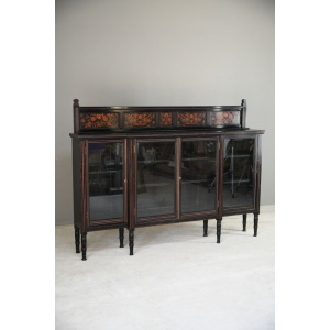 Antique Victorian Aesthetic Movement Glazed Side Cabinet
