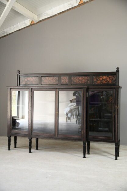 Antique Victorian Aesthetic Movement Glazed Side Cabinet - Image 5