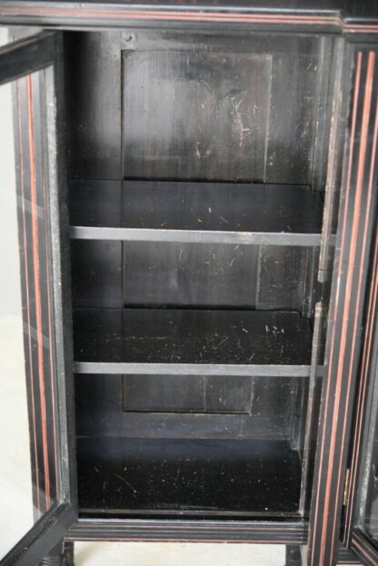 Antique Victorian Aesthetic Movement Glazed Side Cabinet - Image 6