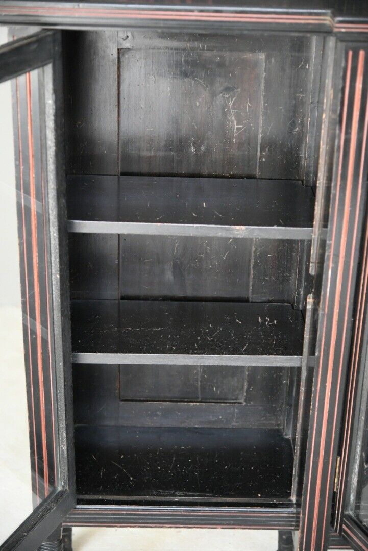 Antique Victorian Aesthetic Movement Glazed Side Cabinet