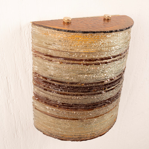 Glass Wall Light by Albano Poli for Poliarte - Small Version