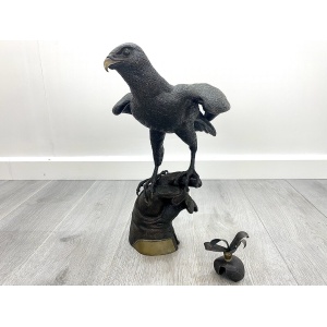 Bronze Falcon, Perched Upon a Falconers Glove - In The Manner of Gallo