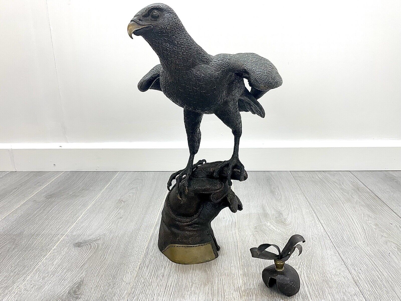 Bronze Falcon, Perched Upon a Falconers Glove - In The Manner of Gallo