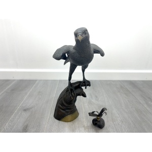 Bronze Falcon, Perched Upon a Falconers Glove - In The Manner of Gallo