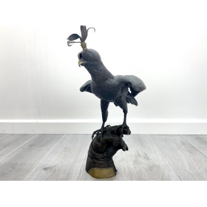 Bronze Falcon, Perched Upon a Falconers Glove - In The Manner of Gallo