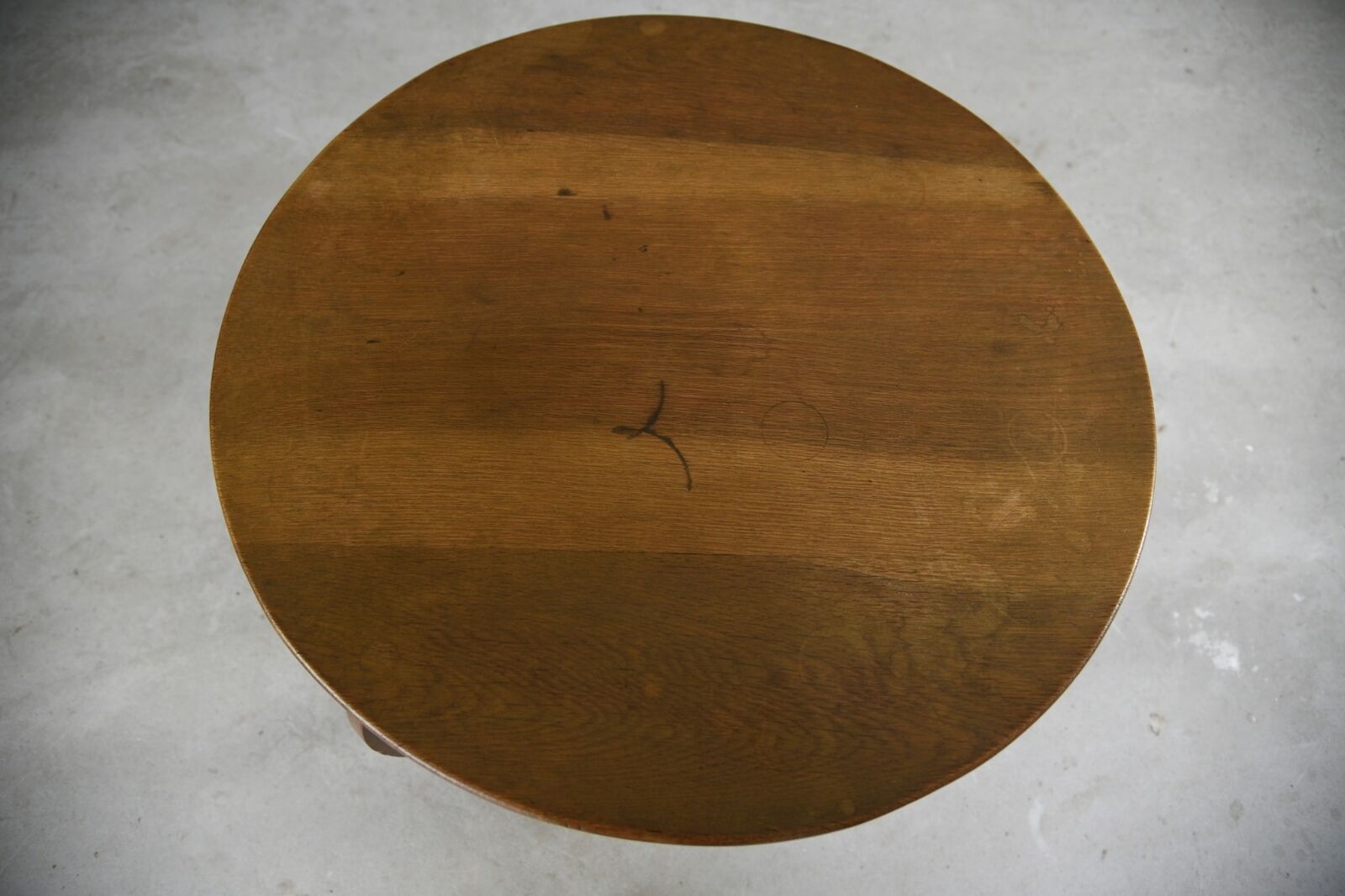 Deco Oak Two Tier Round Centre Occasional Side Table