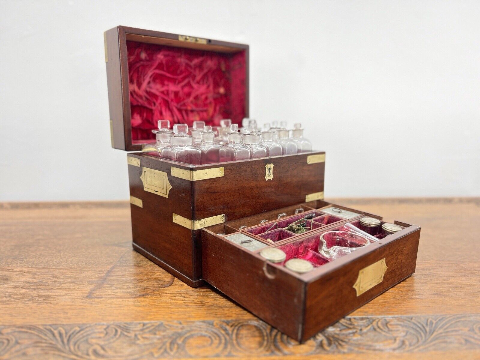 Early 19th Century, George IV Rosewood & Brass Campaign Style Apothecary Box