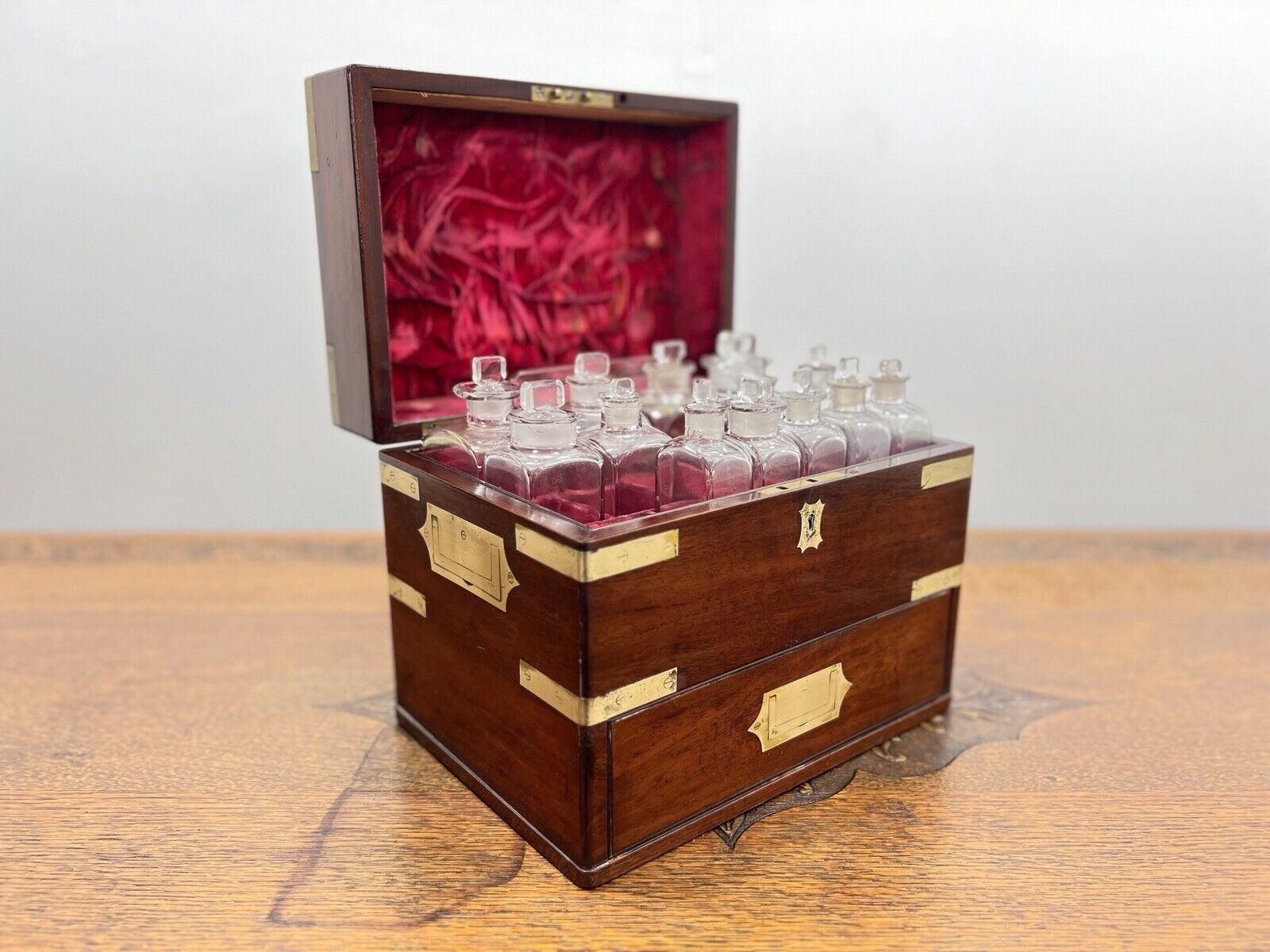 Early 19th Century, George IV Rosewood & Brass Campaign Style Apothecary Box