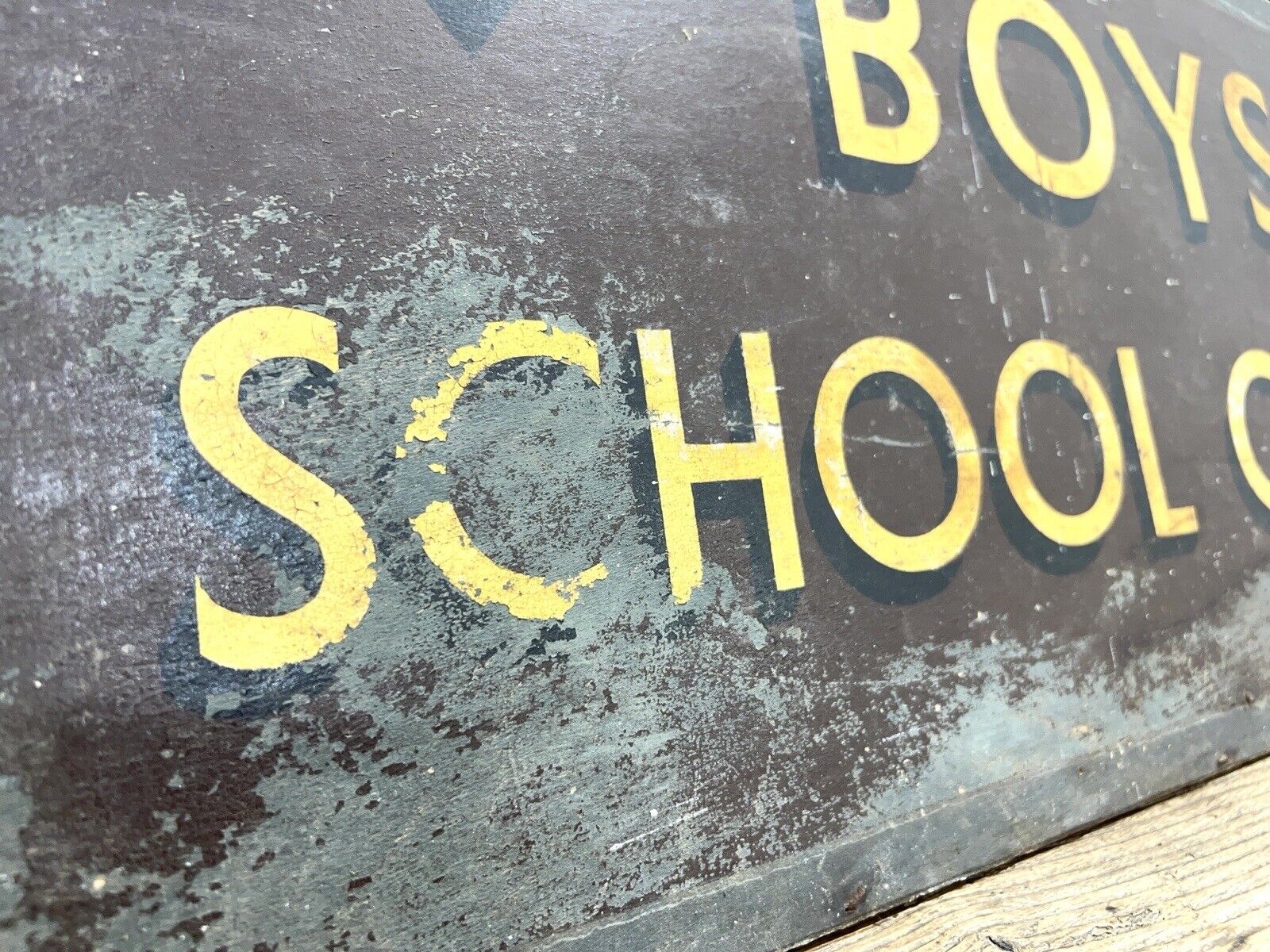 Early 20th Century, Painted Boys School Outfits Sign on Board