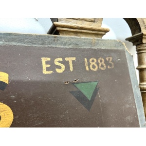 Early 20th Century, Painted Boys School Outfits Sign on Board