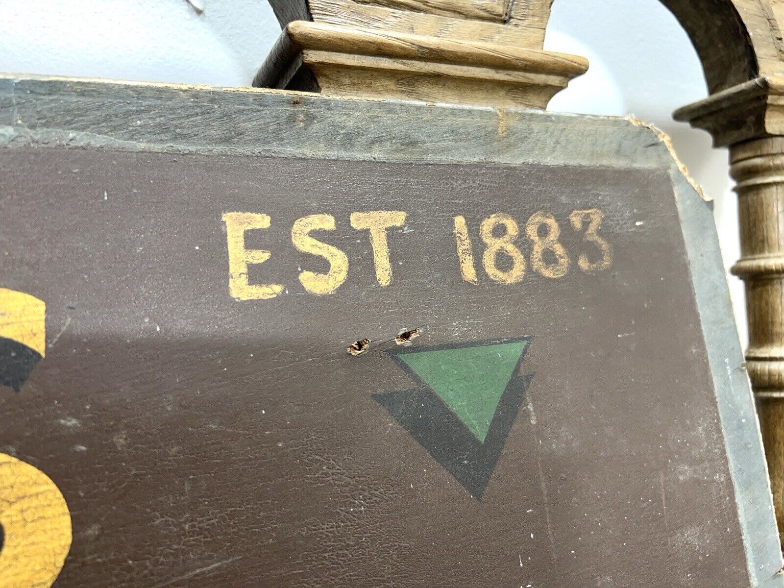 Early 20th Century, Painted Boys School Outfits Sign on Board