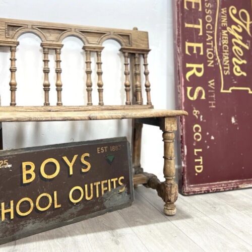 Early 20th Century, Painted Boys School Outfits Sign on Board