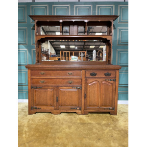Edwardian Oak Mirror Back Sideboard