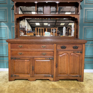 Edwardian Oak Mirror Back Sideboard