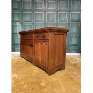 Edwardian Oak Mirror Back Sideboard