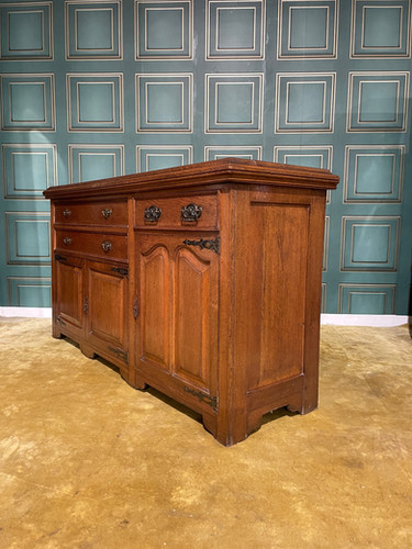Edwardian Oak Mirror Back Sideboard