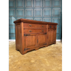 Edwardian Oak Mirror Back Sideboard