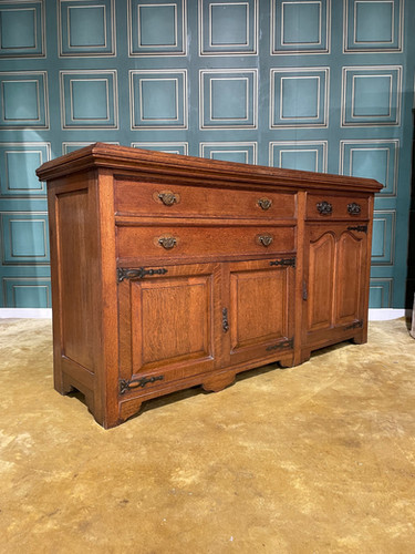 Edwardian Oak Mirror Back Sideboard