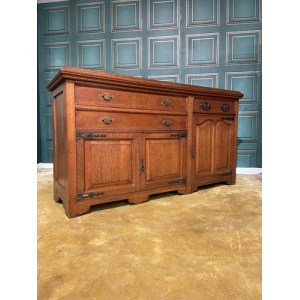 Edwardian Oak Mirror Back Sideboard