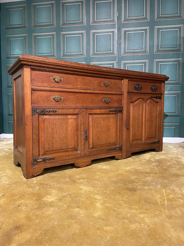 Edwardian Oak Mirror Back Sideboard